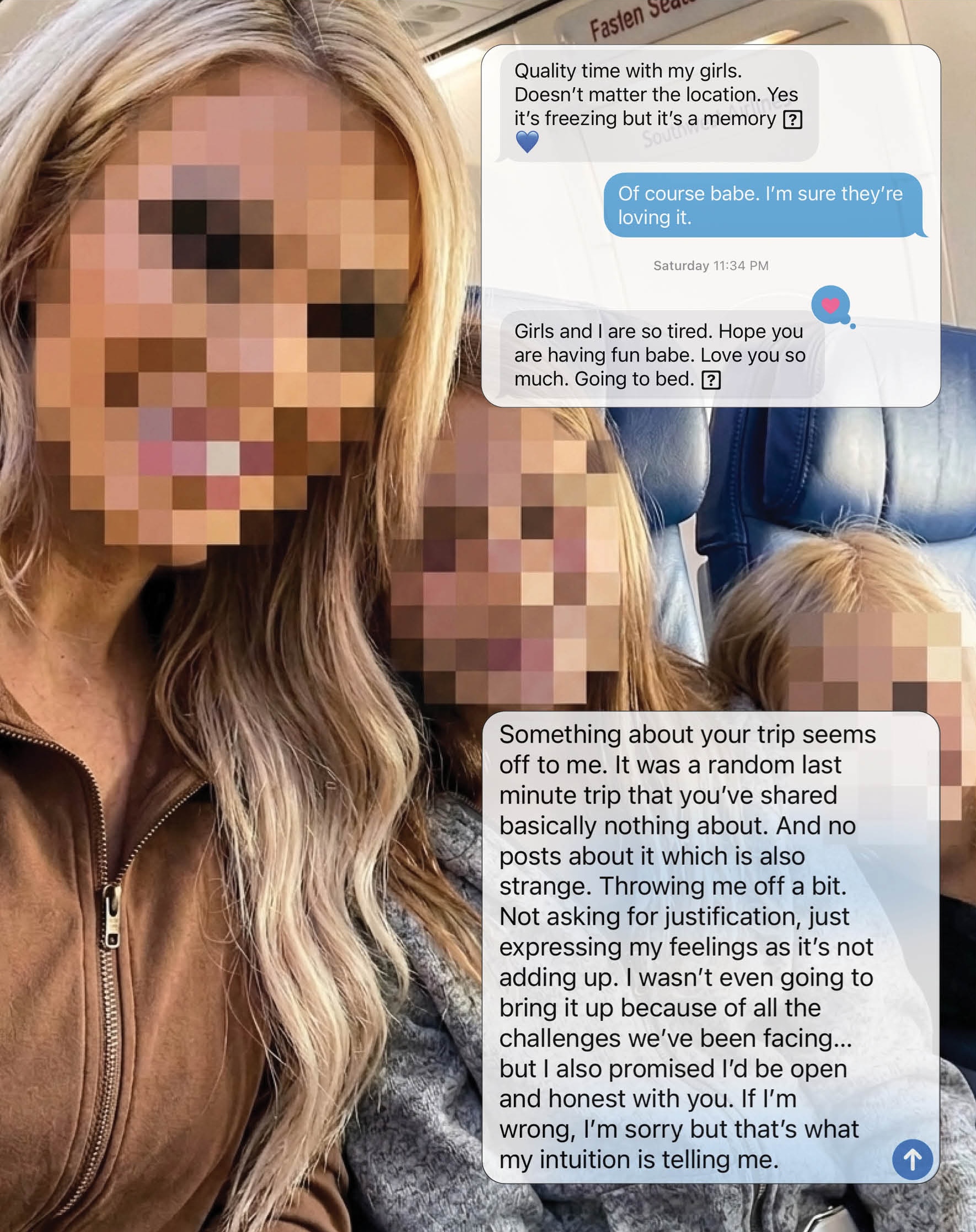 Censored airplane photo